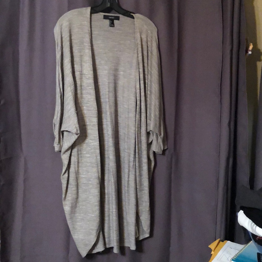 Long gray sweater
